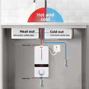 Mini chauffe-eau électrique instantané solution de chauffage rapide pour la douche et la cuisine