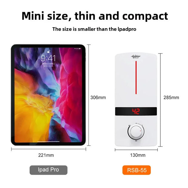 Mini chauffe-eau électrique instantané solution de chauffage rapide pour la douche et la cuisine