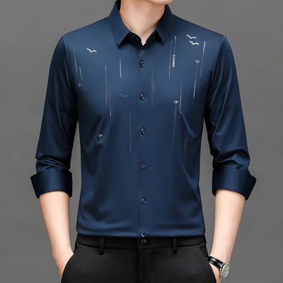 CHEMISES DE LUXE A RIVETS FLOQUES POUR HOMMES,MANCHES LONGUES.