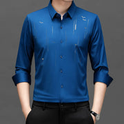 CHEMISES DE LUXE A RIVETS FLOQUES POUR HOMMES,MANCHES LONGUES.
